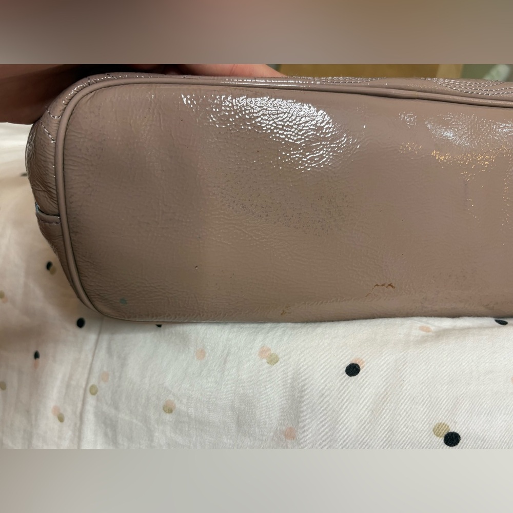 Coach Champagne Shoulder Bag with Purple Accents - Picture 6 of 11
